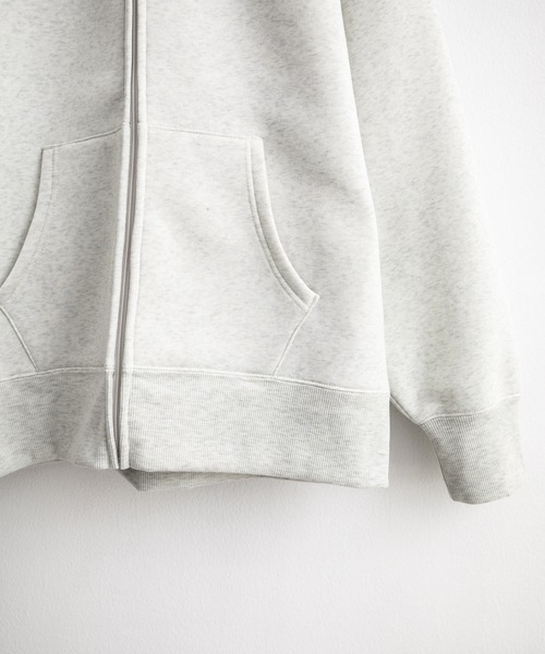 Rocky Monroe（ロッキーモンロー）の「ヘビーウェイト裏起毛オーバーサイズフルジップパーカー/フーディー（パーカー・メンズ・オートミール/チャコールグレー/杢グレー/ブラック/バーガンディー・LL/L/M）」の8枚目の写真