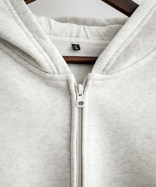 Rocky Monroe（ロッキーモンロー）の「ヘビーウェイト裏起毛オーバーサイズフルジップパーカー/フーディー（パーカー・メンズ・オートミール/チャコールグレー/杢グレー/ブラック/バーガンディー・LL/L/M）」の10枚目の写真
