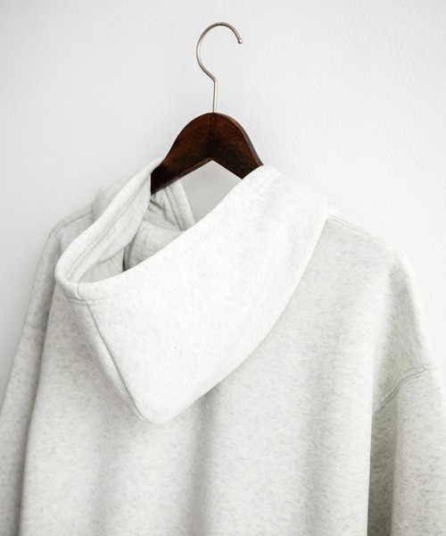 Rocky Monroe（ロッキーモンロー）の「ヘビーウェイト裏起毛オーバーサイズフルジップパーカー/フーディー（パーカー・メンズ・オートミール/チャコールグレー/杢グレー/ブラック/バーガンディー・LL/L/M）」の12枚目の写真