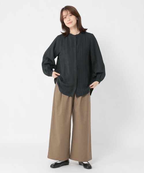 studio CLIP（スタディオクリップ）の「インドランダムタックシャツ《オケージョン2025AW》（シャツ/ブラウス・レディース・ブラック/アイボリー・FREE）」の14枚目の写真