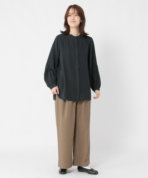 studio CLIP（スタディオクリップ）の「インドランダムタックシャツ《オケージョン2025AW》（シャツ/ブラウス・レディース・ブラック/アイボリー・FREE）」の15枚目の写真