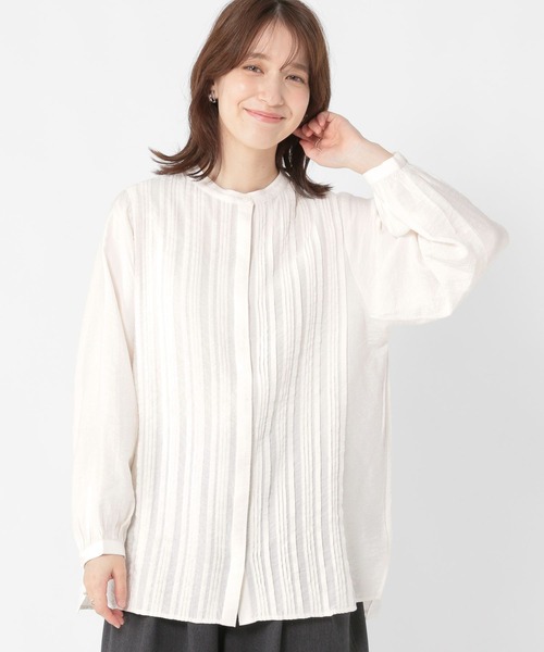 studio CLIP（スタディオクリップ）の「インドランダムタックシャツ《オケージョン2025AW》（シャツ/ブラウス・レディース・ブラック/アイボリー・FREE）」の16枚目の写真