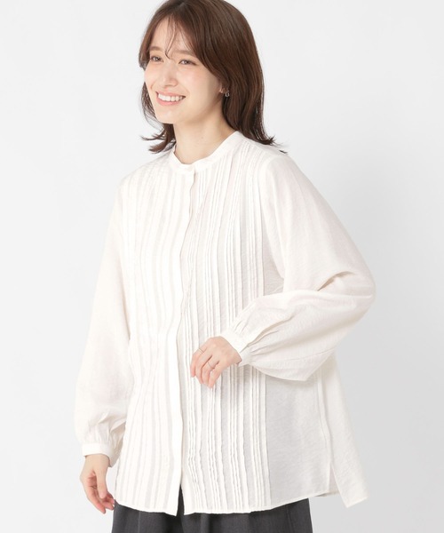 studio CLIP（スタディオクリップ）の「インドランダムタックシャツ《オケージョン2025AW》（シャツ/ブラウス・レディース・ブラック/アイボリー・FREE）」の18枚目の写真