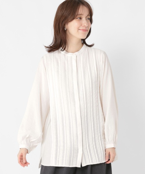 studio CLIP（スタディオクリップ）の「インドランダムタックシャツ《オケージョン2025AW》（シャツ/ブラウス・レディース・ブラック/アイボリー・FREE）」の19枚目の写真