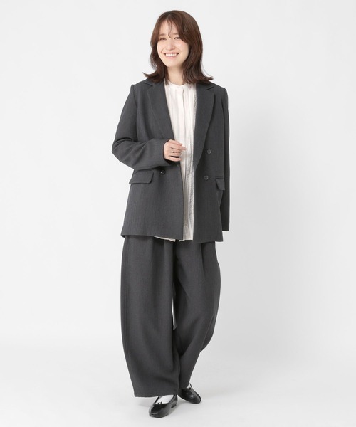 studio CLIP（スタディオクリップ）の「インドランダムタックシャツ《オケージョン2025AW》（シャツ/ブラウス・レディース・ブラック/アイボリー・FREE）」の20枚目の写真