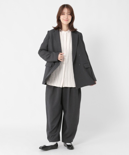 studio CLIP（スタディオクリップ）の「インドランダムタックシャツ《オケージョン2025AW》（シャツ/ブラウス・レディース・ブラック/アイボリー・FREE）」の21枚目の写真