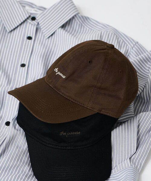 THE PAUSE(ザ ポーズ)の「【THE PAUSE】コットン刺繍キャップ(キャップ・レディース・ブラック/ブラウン・FREE)」の2枚目の写真