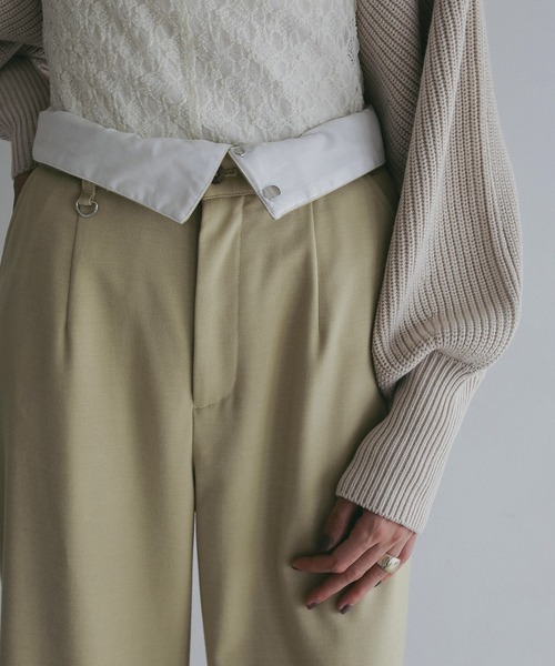 MANOF(マノフ)の「HIGH WAIST BARREL PANTS(その他パンツ・レディース・イエロー/ブラウン/チャコールグレー・S/M)」の16枚目の写真
