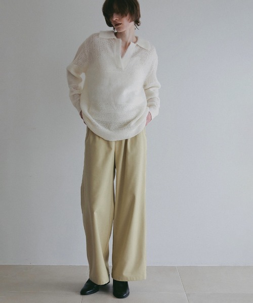 MANOF(マノフ)の「HIGH WAIST BARREL PANTS(その他パンツ・レディース・イエロー/ブラウン/チャコールグレー・S/M)」の13枚目の写真