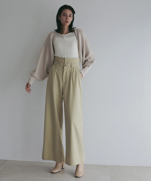 MANOF(マノフ)の「HIGH WAIST BARREL PANTS(その他パンツ・レディース・イエロー/ブラウン/チャコールグレー・S/M)」の19枚目の写真