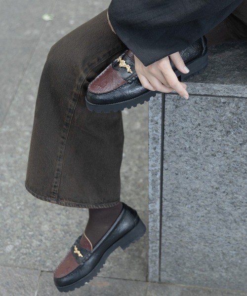 ROSE BUD別注】(The Kenford Fineshoes)TANK SOLE COMBI COLOR LOAFERS