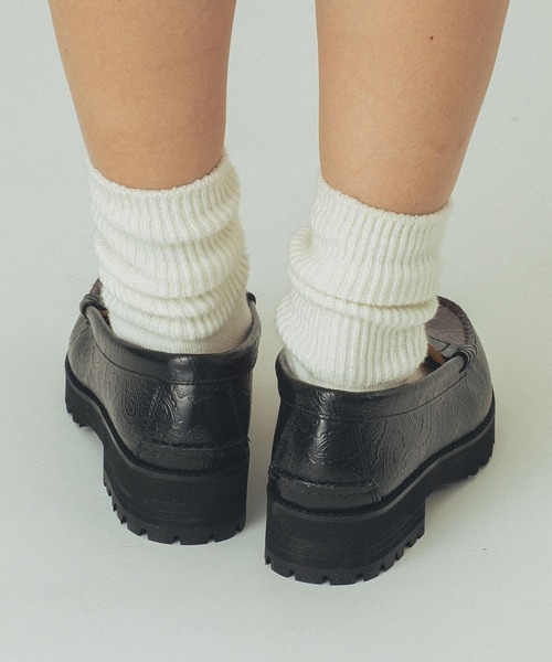 The Kenford Fineshoes（ケンフォードファインシューズ）の「【ROSE BUD別注】(The Kenford Fineshoes)TANK SOLE COMBI COLOR LOAFERS（ローファー・レディース・ブラック・23.5cm/24cm）」の4枚目の写真