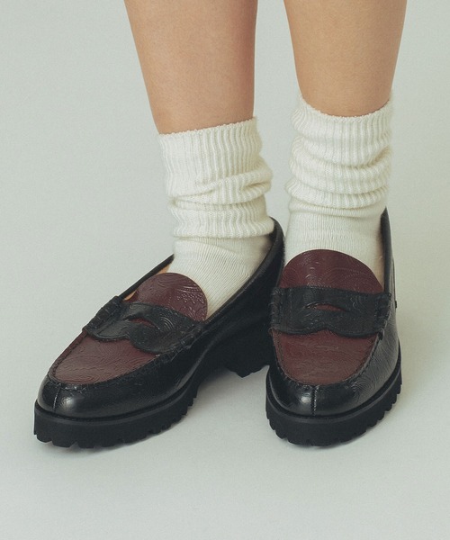 The Kenford Fineshoes(ケンフォードファインシューズ)の「【ROSE BUD別注】(The Kenford Fineshoes)TANK SOLE COMBI COLOR LOAFERS(ローファー・レディース・ブラック・23.5cm/24cm)」の8枚目の写真