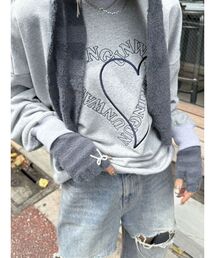 EMODA | ハートロゴオーバースウェットプルオーバー(スウェット)