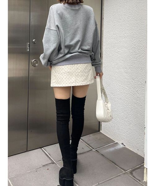 EMODA（エモダ）の「ハートロゴオーバースウェットプルオーバー（スウェット・レディース・ネイビー/ブラック/グレー・FREE）」の11枚目の写真