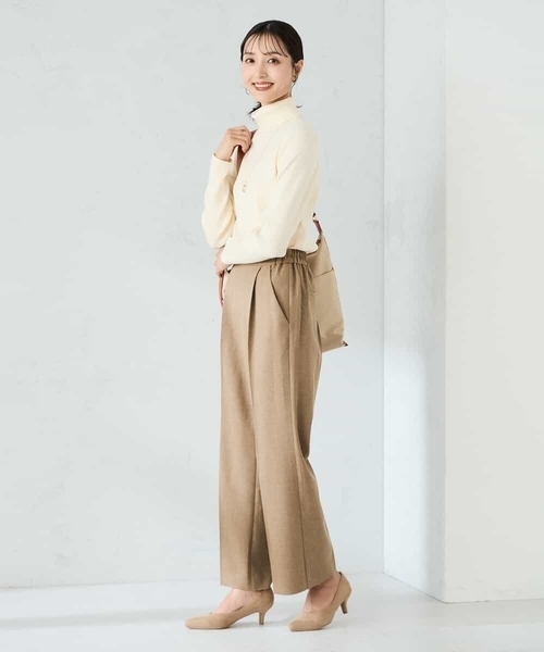 a.v.v(アーヴェヴェ)の「【洗える】ツイード調ストレートパンツ(その他パンツ・レディース・ベージュ/グレー・38/36/40)」の10枚目の写真