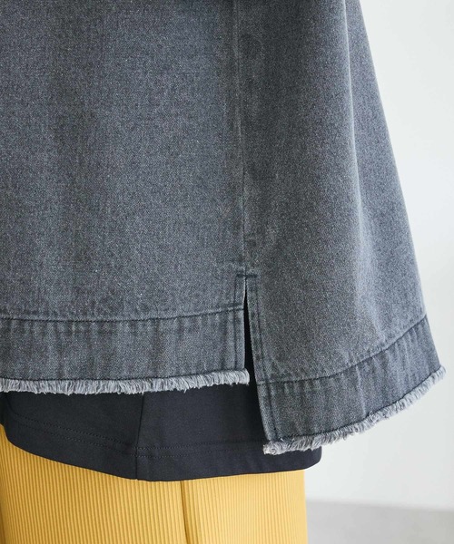 Green Parks(グリーンパークス)の「フリンジ付きデニムベスト(ベスト・レディース・ブラウン/ブラック・FREE)」の20枚目の写真