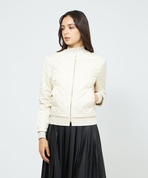 サテンキルト ノーカラージャケット