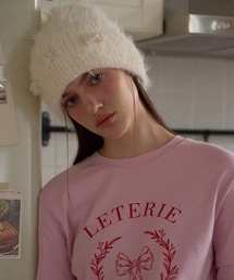 SANSeLF | 【SANSeLF】 パールリボンシャギーニットキャップ ビーズアクセント フェミニン saa25a114(ニットキャップ/ビーニー)