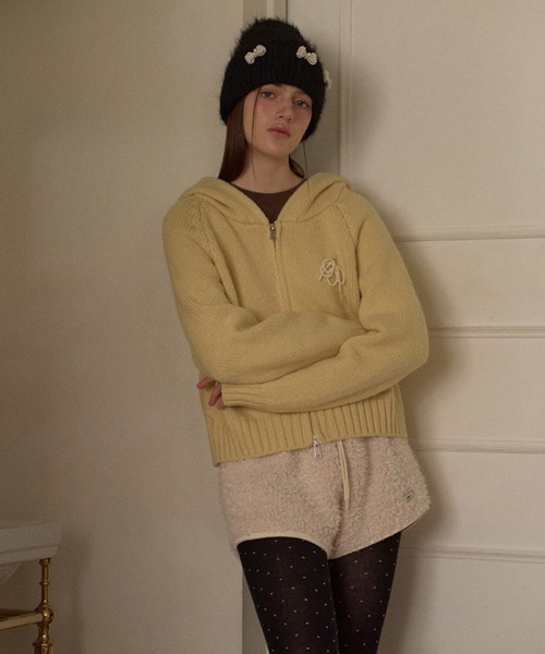 SANSeLF（サンセルフ）の「【SANSeLF】 パールリボンシャギーニットキャップ  ビーズアクセント フェミニン saa25a114（ニットキャップ/ビーニー・レディース・ブラック/ホワイト/ピンク・FREE）」の21枚目の写真