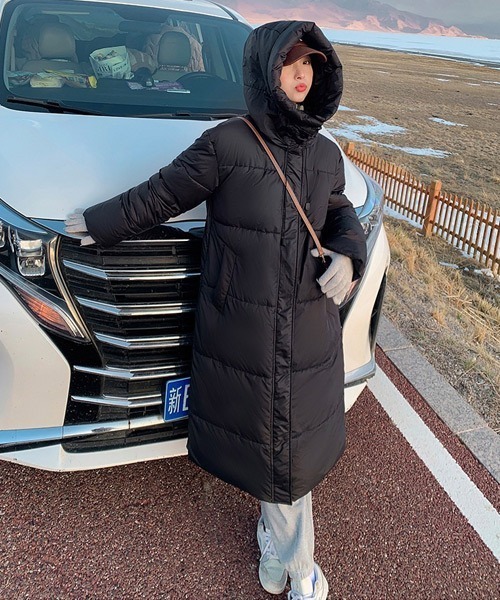 セール】フード付きロングダウンジャケット（ダウンジャケット/コート