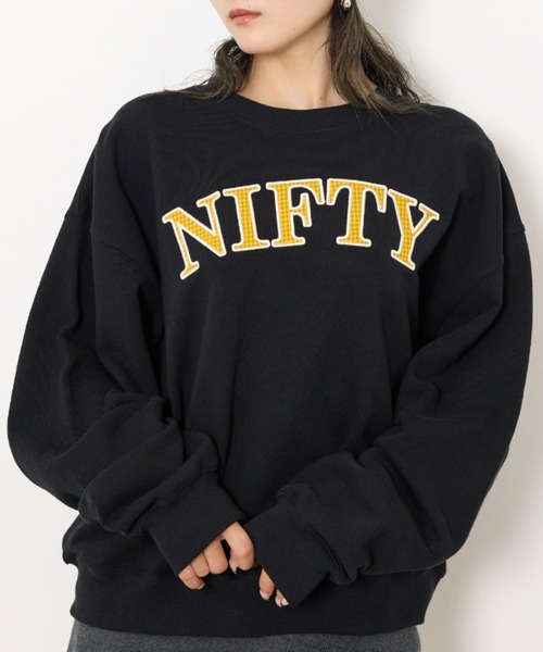 ZOZO限定カラーあり】APPLIQUE LOGO SW TOPS アップリケ ロゴ