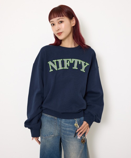 セール】【ZOZO限定カラーあり】APPLIQUE LOGO SW TOPS アップリケ