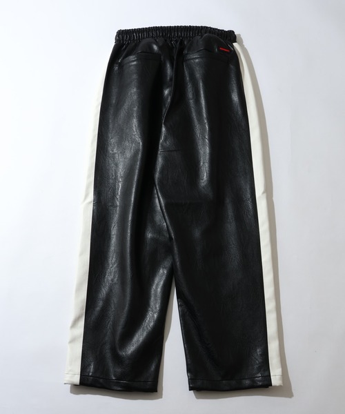 セール】【FUBU/フブ】 Faux Leather Track Pants / フォウ レザー