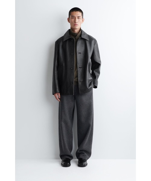 光沢感のあるレザージャケット（その他アウター）｜COS（コス）の