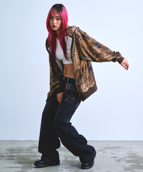 Revo.(レボ)の「リアルツリーカモ デジタルプリント ジップ フーディー ツリーカモ 裏毛 スウェット ジップパーカー(パーカー・メンズ・リアルツリーカモ/グレー系カモフラージュ・L/M)」の22枚目の写真