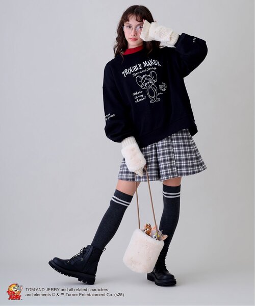 pom ponette junior(ポンポネットジュニア)の「フェイクファーミニショルダーバッグ(ショルダーバッグ・キッズ・ブルーグレー/ライトピンク/アイボリー・F)」の17枚目の写真