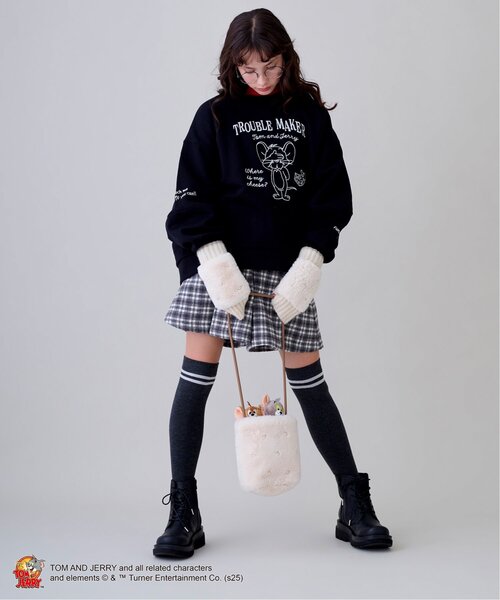 pom ponette junior(ポンポネットジュニア)の「フェイクファーミニショルダーバッグ(ショルダーバッグ・キッズ・ブルーグレー/ライトピンク/アイボリー・F)」の18枚目の写真