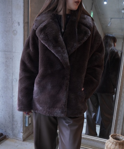 jakke（ジャッキー）の「RITA COAT（その他アウター・レディース・ブラウン・M）」の2枚目の写真