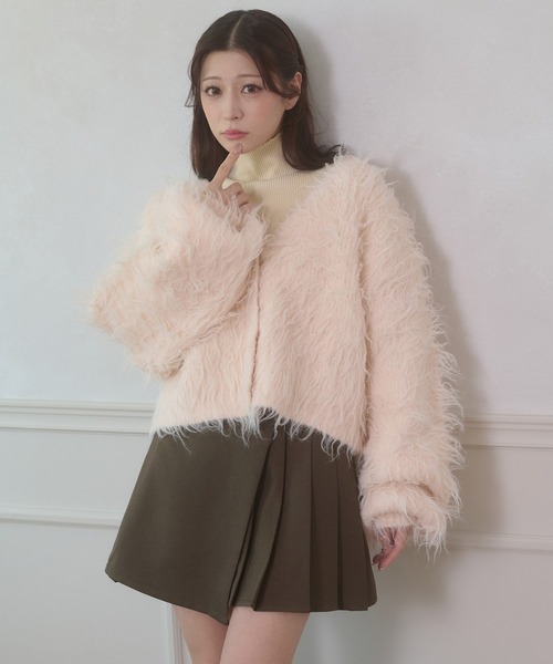 Ambre Neige（アンブルネージュ）の「shaggy short knit cardigan