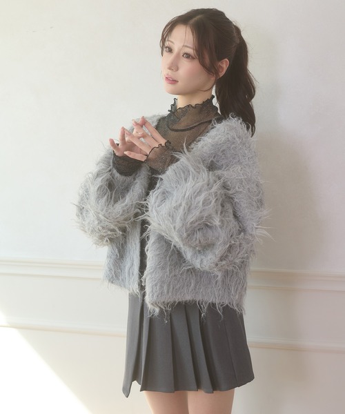Ambre Neige（アンブルネージュ）の「shaggy short knit cardigan