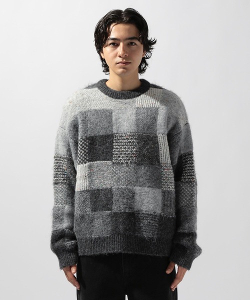 niko and...(ニコアンド)の「ブロックチェックニットプルオーバー(ニット/セーター・メンズ・チャコール/ブラウン・MEDIUM/LARGE)」の14枚目の写真