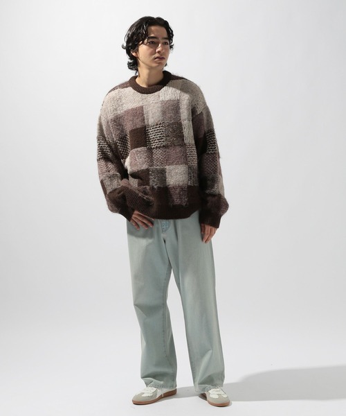 niko and...(ニコアンド)の「ブロックチェックニットプルオーバー(ニット/セーター・メンズ・チャコール/ブラウン・MEDIUM/LARGE)」の10枚目の写真