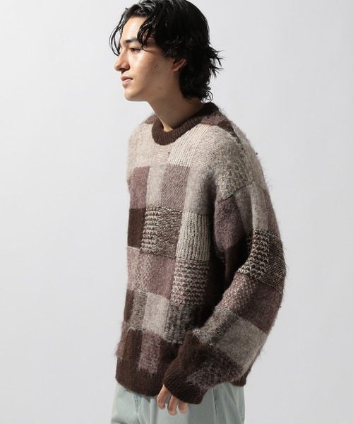 niko and...(ニコアンド)の「ブロックチェックニットプルオーバー(ニット/セーター・メンズ・チャコール/ブラウン・MEDIUM/LARGE)」の13枚目の写真