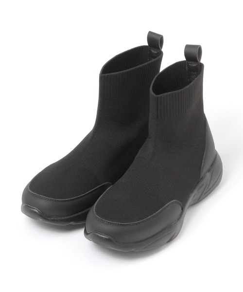 studio CLIP（スタディオクリップ）の「【撥水・消臭・抗菌防臭・クッションインソール】軽らく撥水ニットブーツ（ブーツ・レディース・グレー/ブラック/アイボリー・LARGE/MEDIUM）」の22枚目の写真