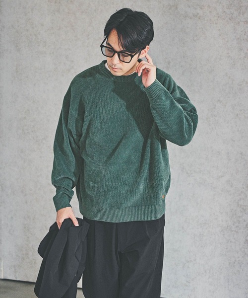 BAYFLOW(ベイフロー)の「MELLOW SHADEプルオーバー(ニット/セーター・メンズ・イエロー/その他2/ブルーグリーン/スモーク/その他1・MEDIUM/LARGE)」の1枚目の写真