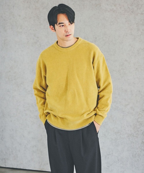 BAYFLOW(ベイフロー)の「MELLOW SHADEプルオーバー(ニット/セーター・メンズ・イエロー/その他2/ブルーグリーン/スモーク/その他1・MEDIUM/LARGE)」の2枚目の写真