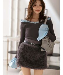 MERCURYDUO | プードルファーライクミニスカート(スカート)