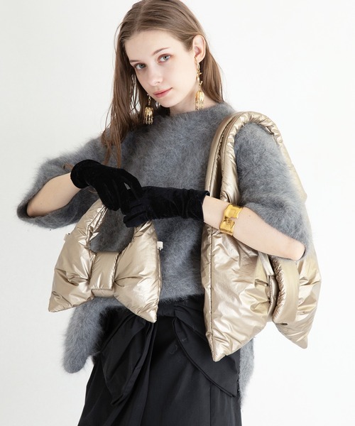 U(ユー)の「Nuage【ニュアージュ】リボントートバッグ(トートバッグ・レディース・ブラウン/ゴールド/ブラック・FREE)」の20枚目の写真