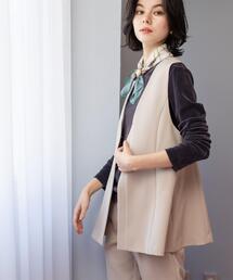 OPAQUE.CLIP | ペプラムジレ/セットアップ対応可【洗濯機OK】(ベスト)