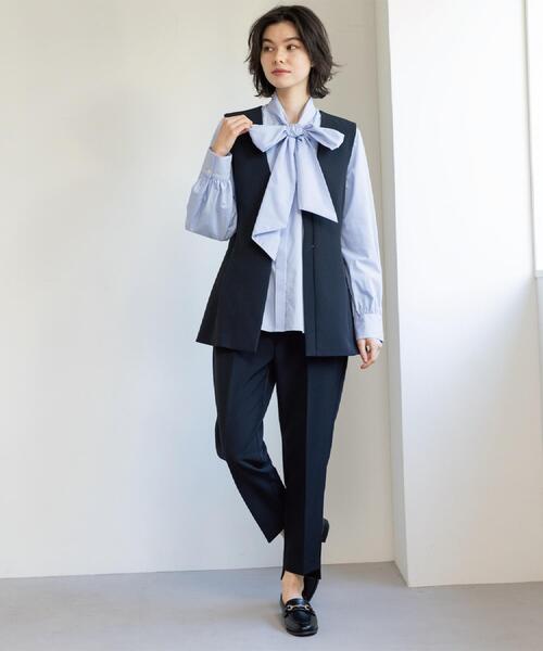 OPAQUE.CLIP（オペークドットクリップ）の「ペプラムジレ/セットアップ対応可【洗濯機OK】（ベスト・レディース・ブラック/ベージュ・40/38/36/42）」の10枚目の写真