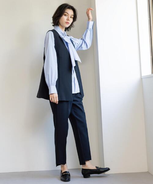 OPAQUE.CLIP（オペークドットクリップ）の「ペプラムジレ/セットアップ対応可【洗濯機OK】（ベスト・レディース・ブラック/ベージュ・40/38/36/42）」の11枚目の写真