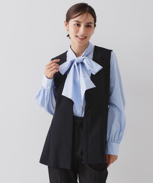 OPAQUE.CLIP（オペークドットクリップ）の「ペプラムジレ/セットアップ対応可【洗濯機OK】（ベスト・レディース・ブラック/ベージュ・40/38/36/42）」の19枚目の写真