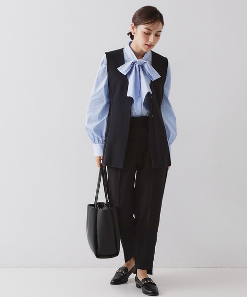 OPAQUE.CLIP（オペークドットクリップ）の「ペプラムジレ/セットアップ対応可【洗濯機OK】（ベスト・レディース・ブラック/ベージュ・40/38/36/42）」の21枚目の写真