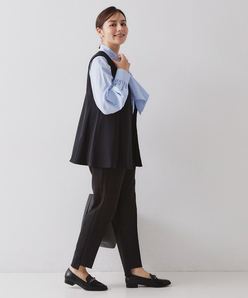 OPAQUE.CLIP（オペークドットクリップ）の「ペプラムジレ/セットアップ対応可【洗濯機OK】（ベスト・レディース・ブラック/ベージュ・40/38/36/42）」の22枚目の写真