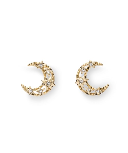 LANVIN en Bleu(ランバンオンブルー)の「月モチーフピアス(ピアス(両耳用)・レディース・ゴールド/シルバー・ONE SIZE)」の1枚目の写真